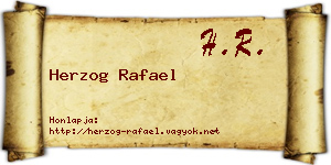 Herzog Rafael névjegykártya